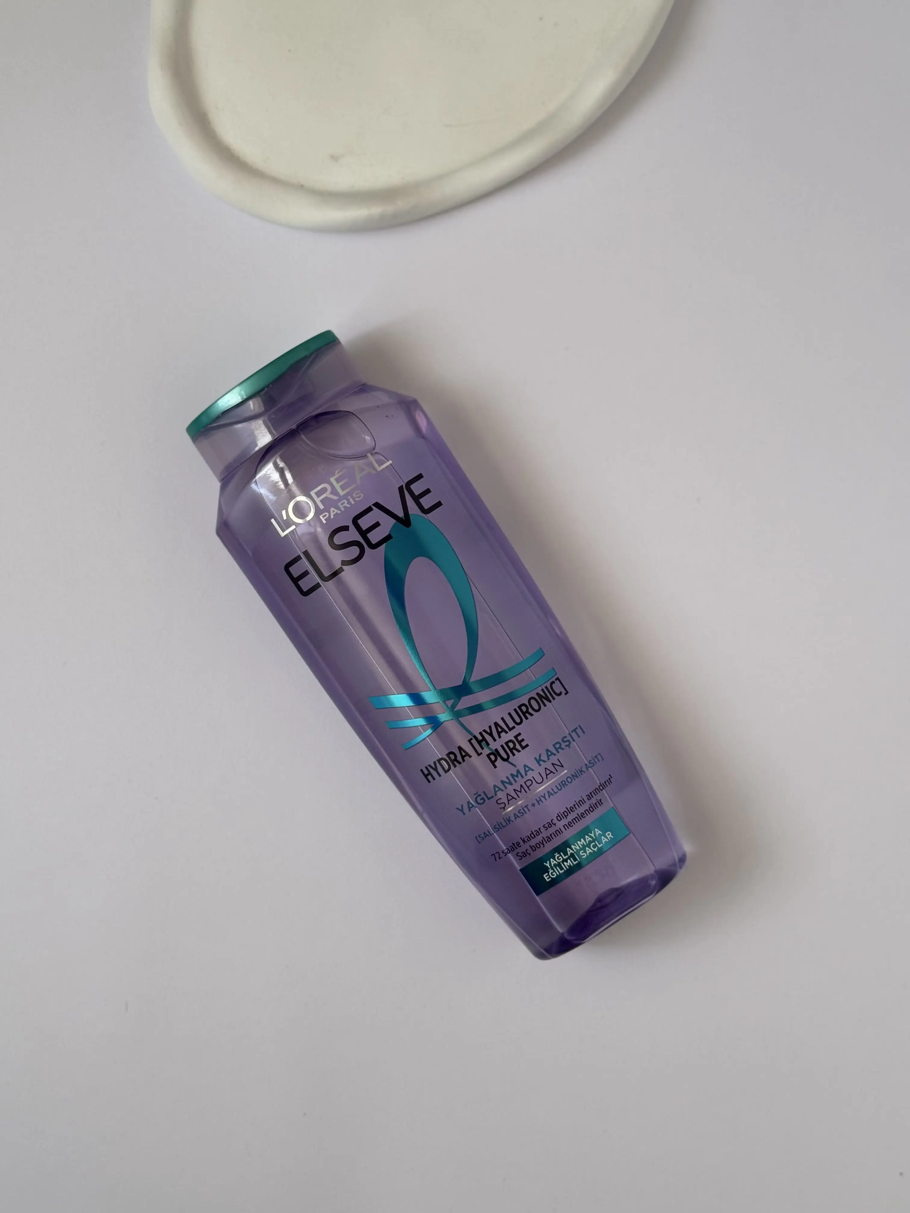 شامپو لورال Loreal Elseve بنفش برای موهای چرب و نازک مدل Hydra Hyaluronic Pure حجم 300 میل